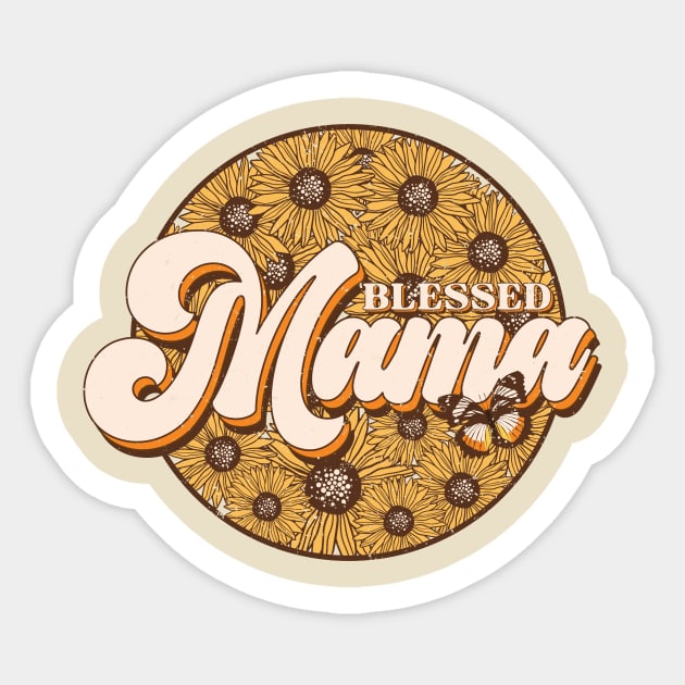 Blessed Mama, Sunflower Mom Sticker by ThatVibe